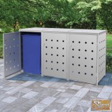 VID rozsdamentes acél tároló három gurítható szemeteskukához 240 l