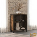 VID rusztikus barna fém és mdf tárolószekrény 72 x 36 x 82 cm
