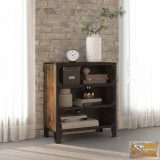 VID rusztikus barna fém és mdf tárolószekrény 72 x 36 x 82 cm