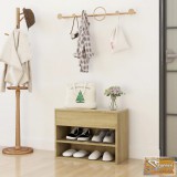 VID sonoma tölgy színű forgácslap cipőtároló pad 60 x 30 x 45 cm