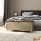 VID sonoma tölgy színű tárolódoboz párnával 105 x 40 x 45 cm