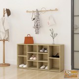 VID sonoma-tölgyszínű forgácslap cipőtároló pad 103 x 30 x 54,5 cm