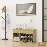 VID sonoma-tölgyszínű forgácslap cipőtároló pad 80 x 30 x 45 cm