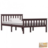 VID sötétbarna tömör fenyőfa ágykeret 120 x 200 cm