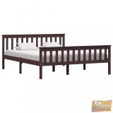 VID sötétbarna tömör fenyőfa ágykeret 160 x 200 cm