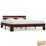 VID sötétbarna tömör fenyőfa ágykeret 180 x 200 cm