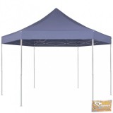 VID sötétkék összecsukható hatszög alakú pop-up pavilon 3,6 x 3,1 m