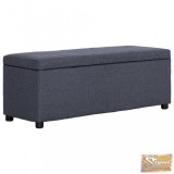 VID sötétszürke poliészter pad tárolórekesszel 116 cm