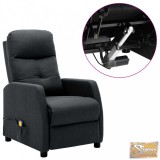 VID sötétszürke szövet állítható elektromos masszázsfotel