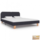 VID sötétszürke szövetkárpitozású ágykeret 180 x 200 cm