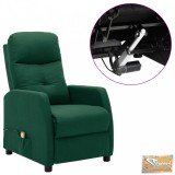 VID sötétzöld szövet állítható elektromos masszázsfotel