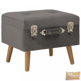 VID szürke bársony tárolóülőke 40 cm