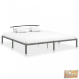 VID szürke fém ágykeret 200 x 200 cm