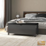 VID szürke forgácslap tárolódoboz párnával 105 x 40 x 45 cm