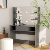 VID szürke led-es mdf sminkasztal 100 x 40 x 135 cm