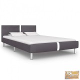 VID szürke műbőr ágykeret 140 x 200 cm