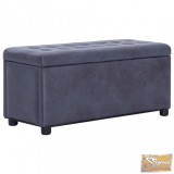 VID szürke művelúr tárolózsámoly 87,5 cm