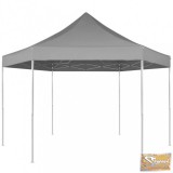 VID szürke összecsukható hatszög alakú pop-up pavilon 3,6 x 3,1 m