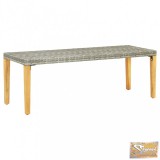 VID szürke polyrattan kerti pad 80 cm