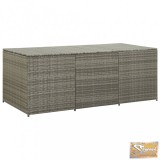 VID szürke polyrattan kerti tárolóláda 180 x 90 x 75 cm