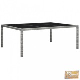 VID szürke polyrattan kültéri étkezőasztal 200 x 150 x 74 cm