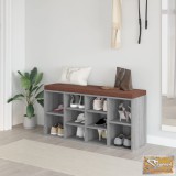 VID szürke sonoma színű cipőtároló pad 103 x 30 x 48 cm