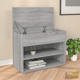 VID szürke sonoma színű cipőtároló pad 60x30x45 cm