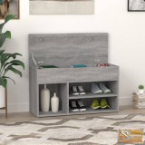 VID szürke sonoma színű cipőtároló pad 80 x 30 x 45 cm