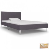 VID szürke szövetkárpitozású ágykeret 90 x 200 cm