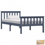 VID szürke tömör fenyőfa ágykeret 100 x 200 cm