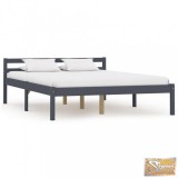 VID szürke tömör fenyőfa ágykeret 120 x 200 cm