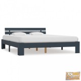 VID szürke tömör fenyőfa ágykeret 160 x 200 cm