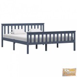 VID szürke tömör fenyőfa ágykeret 160 x 200 cm