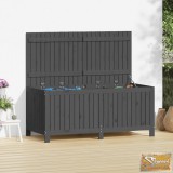 VID szürke tömör fenyőfa kerti tárolóláda 147x68x64 cm