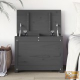 VID szürke tömör fenyőfa tárolóláda 60 x 32 x 45,5 cm