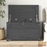 VID szürke tömör fenyőfa tárolóláda 80x40x45,5 cm