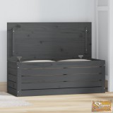 VID szürke tömör fenyőfa tárolóláda 89 x 36,5 x 33 cm