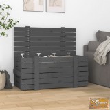 VID szürke tömör fenyőfa tárolóláda 91 x 40,5 x 42 cm