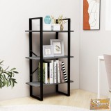 VID szürke tömör fenyőfa tárolópolc 60 x 30 x 105 cm