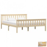 VID természetes színű tömör fenyőfa ágykeret 160 x 200 cm