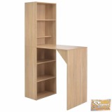 VID tölgyszínű bárasztal szekrénnyel 115 x 59 x 200 cm