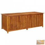 VID tömör akácfa kerti tárolóláda 200 x 80 x 75 cm