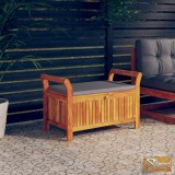 VID tömör akácfa kerti tárolópad párnával 91 cm