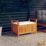 VID tömör akácfa kerti tárolópad párnával 91 cm