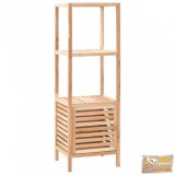 VID tömör diófa fürdőszobai tárolószekrény 39,5 x 35,5 x 123 cm