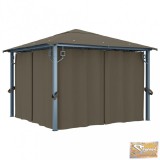 VID tópszínű alumíniumpavilon függönnyel 300 x 300 cm