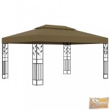 VID tópszínű dupla tetős pavilon 3 x 4 m 180 g/m²