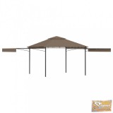 VID tópszínű pavilon dupla kibővített tetővel 3x3x2,75 m 180 g/m²