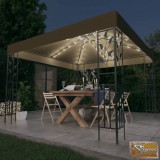 VID tópszínű pavilon led fényfüzérrel 3 x 3 m