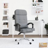 VID világosszürke szövet dönthető irodai masszázsfotel